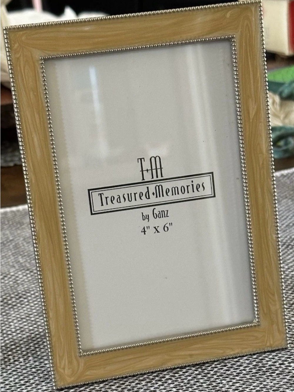 GANZ Treasured Memories Frame in Cream with Silver Beading